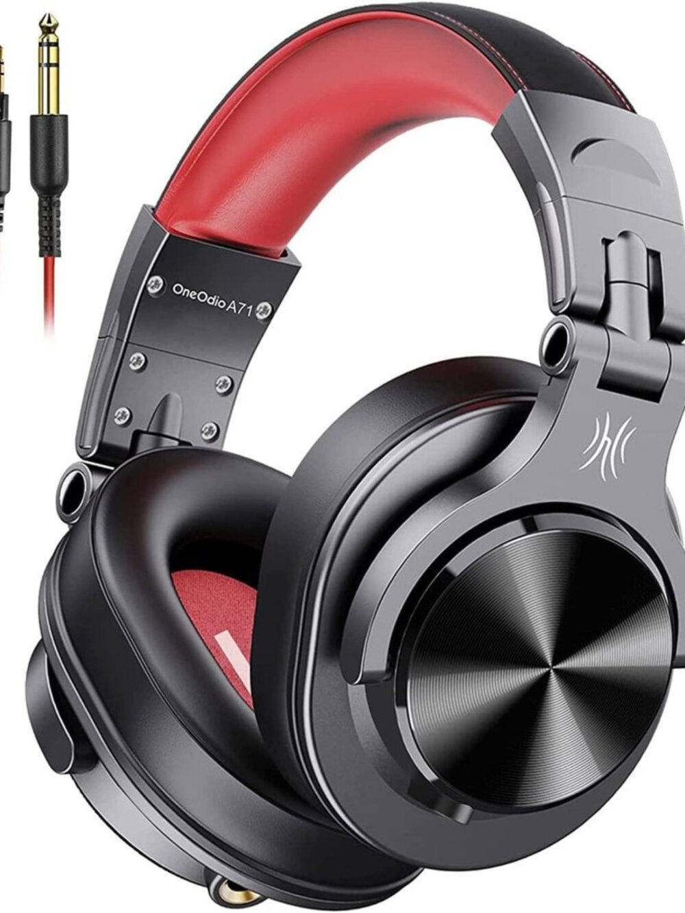 Hi-Res Wired Over-Ear Studio Headphones for DJ & Mixing - Red Color, Great Sound